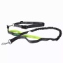 Grey - JESPET Hands Free Dog Leash for Running, Walking, Hiking Jogging for Medium & Large Dogs up to 150lbs, Durable Dual Handle Waist Leash with Reflective Bungee and Adjustable Waist - 1'' x 48''