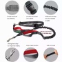 Red - JESPET Hands Free Dog Leash for Running, Walking, Hiking Jogging for Medium & Large Dogs up to 150lbs, Durable Dual Handle Waist Leash with Reflective Bungee and Adjustable Waist - 1'' x 48''