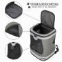 Smoke Grey - JESPET Pet Backpack Carrier for Small Dog, Puppy, Soft Carrier Backpack Ideal for Traveling, Hiking, Walking and Outdoor Activities with Family - 13"x 12"x 17"