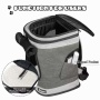 Smoke Grey - JESPET Pet Backpack Carrier for Small Dog, Puppy, Soft Carrier Backpack Ideal for Traveling, Hiking, Walking and Outdoor Activities with Family - 13"x 12"x 17"