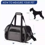 Smoke Grey - JESPET Soft-Sided Kennel Pet Carrier for Small Dogs, Cats, Puppy, Airline Approved Cat Carriers Dog Carrier Collapsible, Travel Handbag & Car Seat - 19" x 10" x 13"