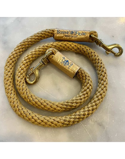 Tan w/ Champagne Leather Sleeve - Rope Leash