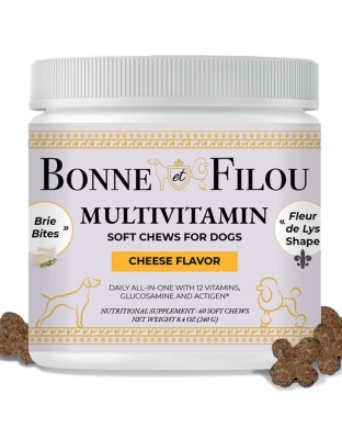 12 in 1 Multivitamin Soft Chews Dog Supplement, 60 count (Cheese flavor)