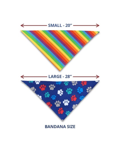 Blue - Dog Bandana - Small - 20"