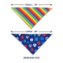 Multicolor Paw Print - Dog Bandana - Small - 20"