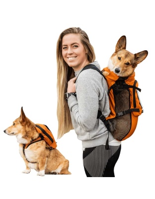 Sunset Orange - Walk-On with Harness & Storage - Large (17-19" Neck 17-24" Chest)