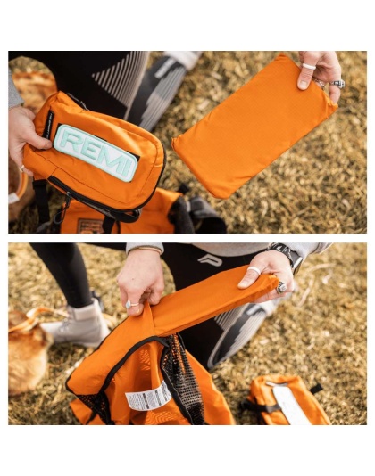 Sunset Orange - Walk-On with Harness & Storage - Large (17-19" Neck 17-24" Chest)