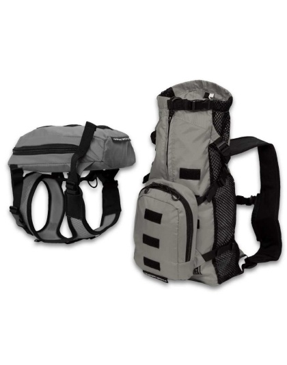 Shark Skin Gray - Walk-On with Harness & Storage - Medium (15-17" Neck 15-21" Chest)