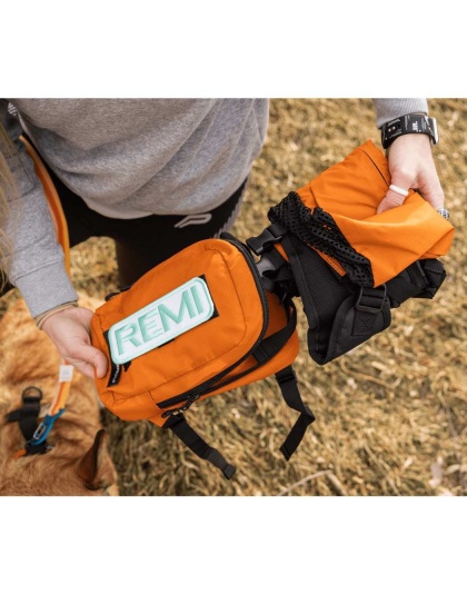Sunset Orange - Walk-On with Harness & Storage - Small (13-15" Neck 13-18" Chest)