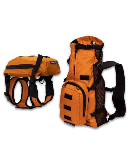 Sunset Orange - Walk-On with Harness & Storage - X-Small (11-13" Neck 11-15" Chest)