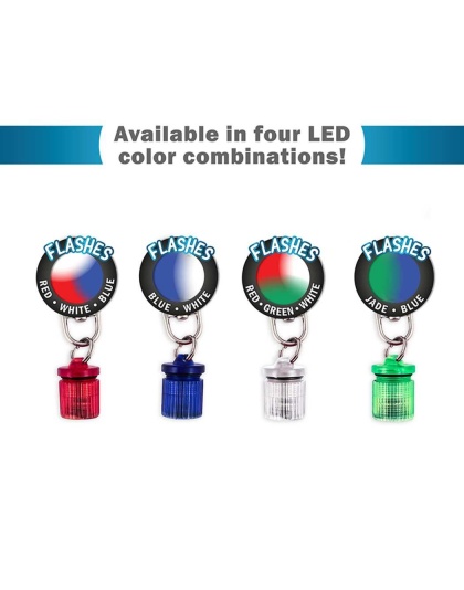 Clear - Red/Green/White LED - Pet Blinkers Flashing LED Pet Safety Light  - Large Breed