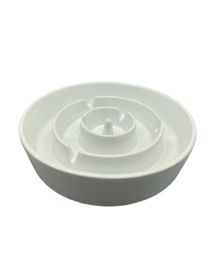 White - Pet Ceramic Slow Feeder Bowl