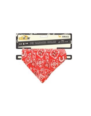 Red - Western Themed Pet Bandana Collars - Extra Small