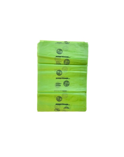 GREEN - The Original Poop Bags Made in USA Flat Bags - 200 Bags