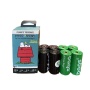 BLACK/GREEN - USDA Biobased Peanuts Unscented Leash Rolls - 20 Bags