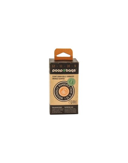 GREEN - The Original Poop Bags Orange Scented USDA Biobased Rolls - 120 Bags