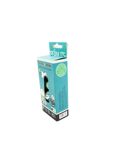 BLACK/GREEN - USDA Biobased Peanuts Leash Rolls (60 CT) - 60 Bags