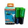 BLACK/GREEN - USDA Biobased Peanuts Orange Scented Leash Rolls - 120 Bags