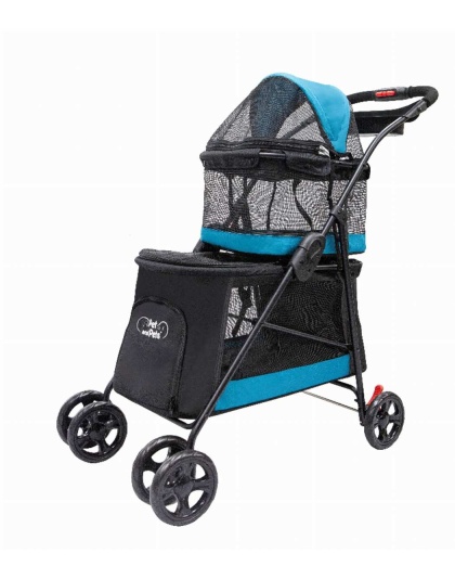 Turquoise - Double Decker Pet Stroller