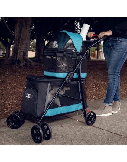 Turquoise - Double Decker Pet Stroller