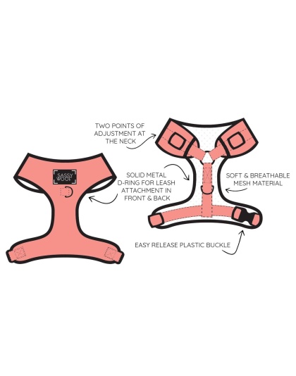 Sweets & Pawfee - Adjustable Harness  - XSmall