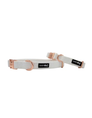 I Do, Too (White) - Sassy Woof Dog Collars - Medium