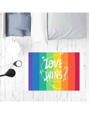Love Wins Sublimation Rug / Pet Feeding Mat -   120 x 80 cm