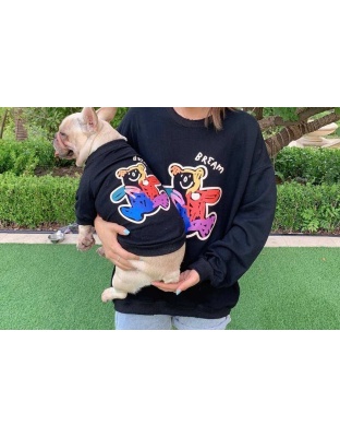 Black - Teddy Bear - Matching Pet and Owner Clothing Set -  Large