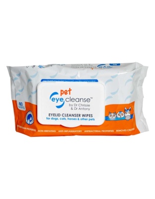 Orange, White, Blue And Black - Pet Eye Cleanse Wipes by Dr. Chrissie and Dr. Antony - 80 count
