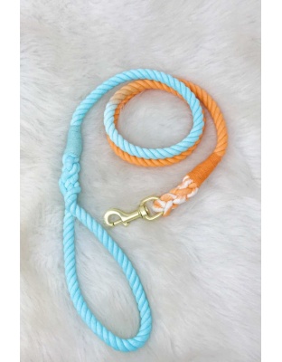 Orange Soda Ombree - Hand Dyed Cotton Rope Leash