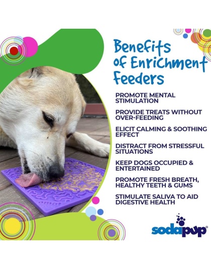 Purple - Bones Design eMat Enrichment Lick Mat