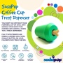 Green - Coffee Cup Durable Rubber Chew Toy and Treat Dispenser - Medium