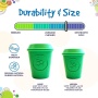 Green - Coffee Cup Durable Rubber Chew Toy and Treat Dispenser - Medium