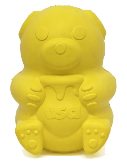 Yellow - Honey Bear Treat Dispenser  - Medium