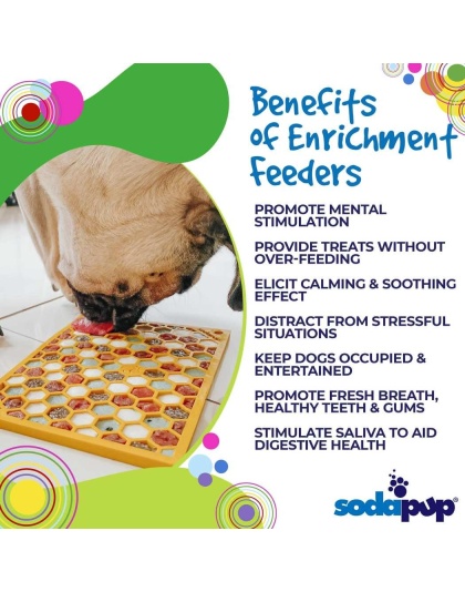 Yellow - Honeycomb Design Emat Enrichment Lick Mat - Small