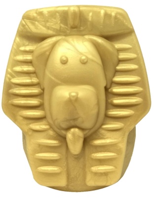 Gold - MKB Doggie Pharaoh Durable Chew Toy & Treat Dispenser - Large