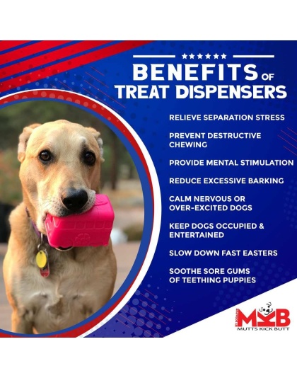 Pink - MKB Surf's Up! Retro Van  Durable Chew Toy & Treat Dispenser