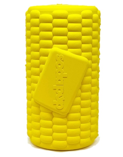 Yellow - SodaPup Corn on the Cob Treat Dispenser  - Large