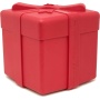 Red - SP Gift Box Durable Rubber Chew Toy & Treat Dispenser - Large