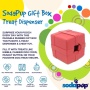 Red - SP Gift Box Durable Rubber Chew Toy & Treat Dispenser - Large