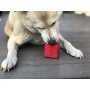 Red - SP Gift Box Durable Rubber Chew Toy & Treat Dispenser - Large