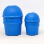 Blue - SP Ice Cream Cone Durable Rubber Chew Toy and Treat Dispenser - Medium