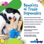Blue - SP Ice Cream Cone Durable Rubber Chew Toy and Treat Dispenser - Large