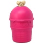 Pink - SP Ice Cream Cone Durable Rubber Chew Toy and Treat Dispenser - Large