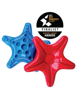 Red - Starfish Ultra Durable Nylon Dog Chew Toy for Aggressive Chewers