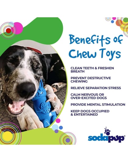Blue - Durable Nylon Bunny Chew Toy and Enrichment Toy for Aggressive Chewers