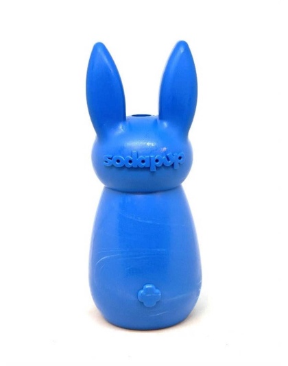 Blue - Durable Nylon Bunny Chew Toy and Enrichment Toy for Aggressive Chewers