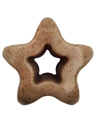Brown - Durable Nylon Star Dog Chew Toy and Enrichment Toy for Aggressive Chewers
