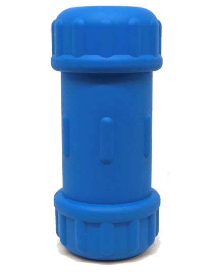Blue - ID Bone Durable Rubber Chew Toy and Treat Dispenser - Medium
