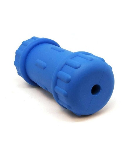 Blue - ID Bone Durable Rubber Chew Toy and Treat Dispenser - Medium
